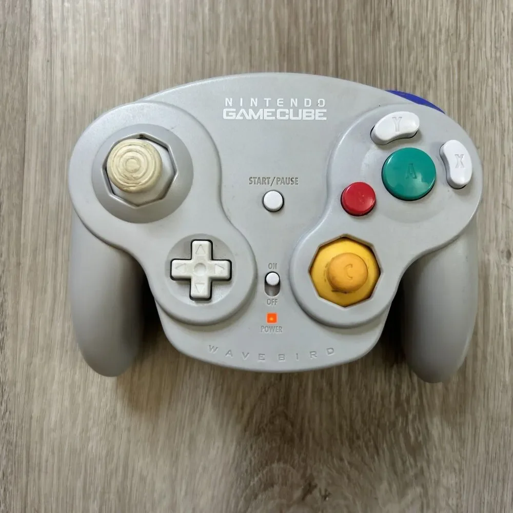 Nintendo Gamecube Wavebird Wireless Controller Gray No Receiver or Back Cover